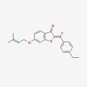 2-[(4-Ethylphenyl)methylene]-6-(3-methylbut-2-enyloxy)benzo[b]furan-3-one