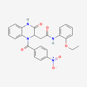 N-(2-ethoxyphenyl)-2-{1-[(4-nitrophenyl)carbonyl]-3-oxo-1,2,3,4-tetrahydroquinoxalin-2-yl}acetamide