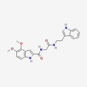 molecular formula C23H24N4O4 B11149781 N-(2-{[2-(1H-indol-3-yl)ethyl]amino}-2-oxoethyl)-4,5-dimethoxy-1H-indole-2-carboxamide 