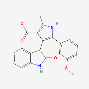 methyl 5-(3-methoxyphenyl)-2-methyl-4-(2-oxo-2,3-dihydro-1H-indol-3-yl)-1H-pyrrole-3-carboxylate