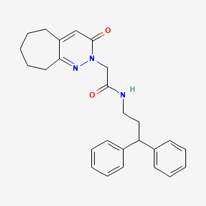 molecular formula C26H29N3O2 B11149812 N-(3,3-diphenylpropyl)-2-(3-oxo-3,5,6,7,8,9-hexahydro-2H-cyclohepta[c]pyridazin-2-yl)acetamide 