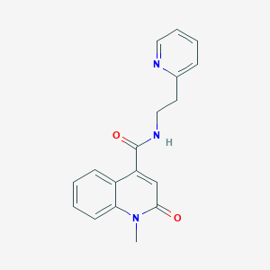 molecular formula C18H17N3O2 B11149843 1-methyl-2-oxo-N-[2-(2-pyridyl)ethyl]-1,2-dihydro-4-quinolinecarboxamide 