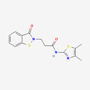 N-(4,5-dimethyl-1,3-thiazol-2-yl)-3-[3-oxo-1,2-benzisothiazol-2(3H)-yl]propanamide