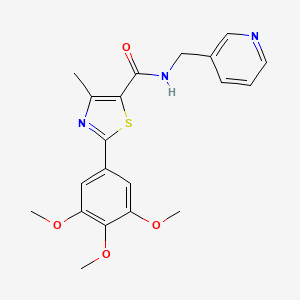 4-methyl-N-(pyridin-3-ylmethyl)-2-(3,4,5-trimethoxyphenyl)-1,3-thiazole-5-carboxamide