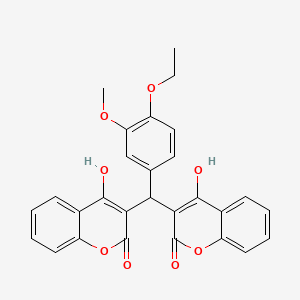 3-[(4-ethoxy-3-methoxyphenyl)(4-hydroxy-2-oxo-2H-chromen-3-yl)methyl]-4-hydroxy-2H-chromen-2-one