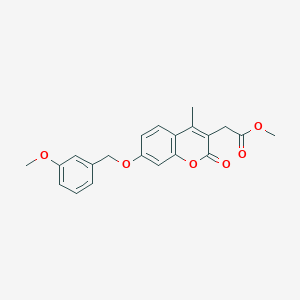 molecular formula C21H20O6 B11149893 methyl {7-[(3-methoxybenzyl)oxy]-4-methyl-2-oxo-2H-chromen-3-yl}acetate 