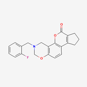 3-(2-fluorobenzyl)-3,4,8,9-tetrahydro-2H-cyclopenta[3,4]chromeno[8,7-e][1,3]oxazin-6(7H)-one