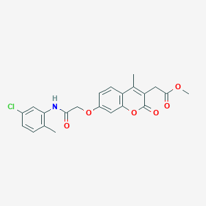 methyl (7-{2-[(5-chloro-2-methylphenyl)amino]-2-oxoethoxy}-4-methyl-2-oxo-2H-chromen-3-yl)acetate