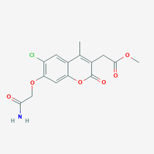 methyl [7-(2-amino-2-oxoethoxy)-6-chloro-4-methyl-2-oxo-2H-chromen-3-yl]acetate