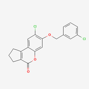 8-chloro-7-[(3-chlorobenzyl)oxy]-2,3-dihydrocyclopenta[c]chromen-4(1H)-one