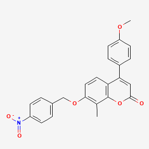 4-(4-methoxyphenyl)-8-methyl-7-[(4-nitrobenzyl)oxy]-2H-chromen-2-one