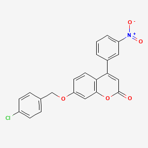 7-((4-Chlorobenzyl)oxy)-4-(3-nitrophenyl)-2H-chromen-2-one