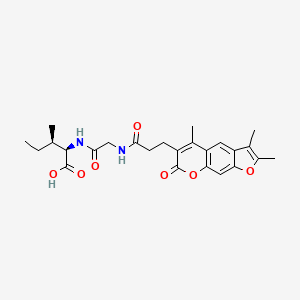 N-[3-(2,3,5-trimethyl-7-oxo-7H-furo[3,2-g]chromen-6-yl)propanoyl]glycyl-D-isoleucine