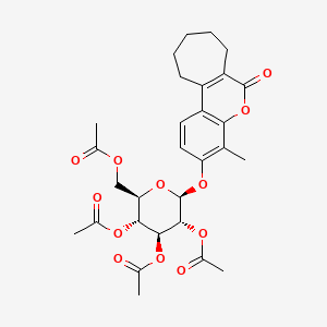 4-methyl-6-oxo-6,7,8,9,10,11-hexahydrocyclohepta[c]chromen-3-yl 2,3,4,6-tetra-O-acetyl-beta-D-glucopyranoside