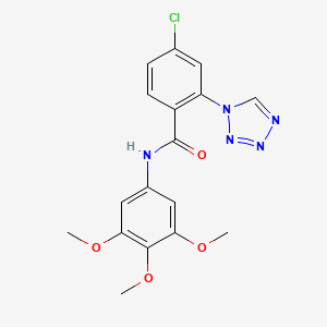 molecular formula C17H16ClN5O4 B11149988 4-chloro-2-(1H-tetrazol-1-yl)-N-(3,4,5-trimethoxyphenyl)benzamide 