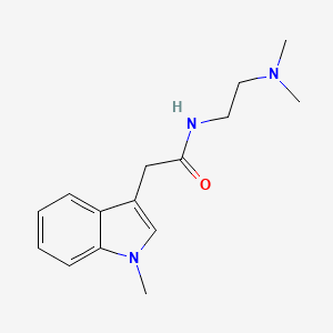 molecular formula C15H21N3O B11150001 N-[2-(dimethylamino)ethyl]-2-(1-methyl-1H-indol-3-yl)acetamide 