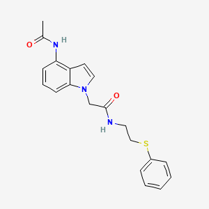 2-[4-(acetylamino)-1H-indol-1-yl]-N-[2-(phenylsulfanyl)ethyl]acetamide