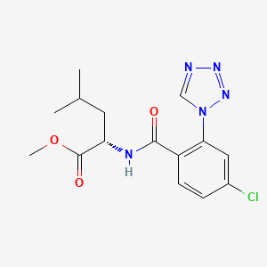 methyl N-{[4-chloro-2-(1H-tetrazol-1-yl)phenyl]carbonyl}-L-leucinate