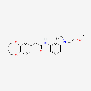 2-(3,4-dihydro-2H-1,5-benzodioxepin-7-yl)-N-[1-(2-methoxyethyl)-1H-indol-4-yl]acetamide