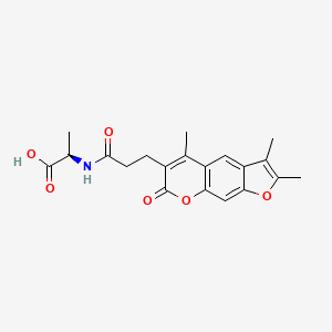 molecular formula C20H21NO6 B11150052 2-(3-{2,3,5-Trimethyl-7-oxo-7H-furo[3,2-G]chromen-6-YL}propanamido)propanoic acid 