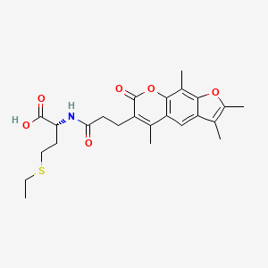 4-(Ethylsulfanyl)-2-(3-{2,3,5,9-tetramethyl-7-oxo-7H-furo[3,2-G]chromen-6-YL}propanamido)butanoic acid