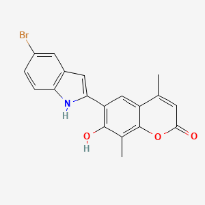 6-(5-bromo-1H-indol-2-yl)-7-hydroxy-4,8-dimethyl-2H-chromen-2-one