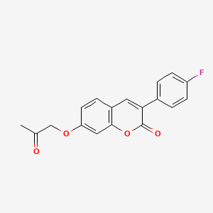 3-(4-Fluorophenyl)-7-(2-oxopropoxy)chromen-2-one