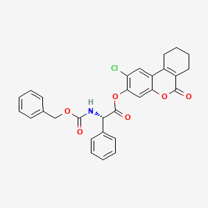 molecular formula C29H24ClNO6 B11150080 2-chloro-6-oxo-7,8,9,10-tetrahydro-6H-benzo[c]chromen-3-yl (2S)-{[(benzyloxy)carbonyl]amino}(phenyl)ethanoate 