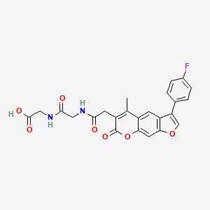 N-{[3-(4-fluorophenyl)-5-methyl-7-oxo-7H-furo[3,2-g]chromen-6-yl]acetyl}glycylglycine