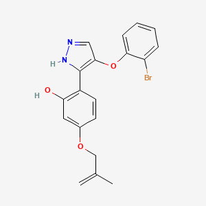 2-[4-(2-bromophenoxy)-1H-pyrazol-3-yl]-5-[(2-methylprop-2-en-1-yl)oxy]phenol