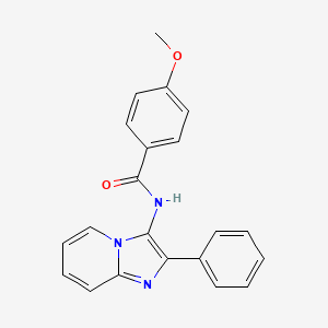 molecular formula C21H17N3O2 B11150131 4-methoxy-N-(2-phenylimidazo[1,2-a]pyridin-3-yl)benzamide 