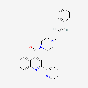 {4-[(E)-3-phenyl-2-propenyl]piperazino}[2-(2-pyridyl)-4-quinolyl]methanone