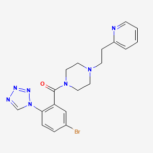 molecular formula C19H20BrN7O B11150187 [5-bromo-2-(1H-tetrazol-1-yl)phenyl]{4-[2-(pyridin-2-yl)ethyl]piperazin-1-yl}methanone 