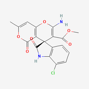 (S)-methyl 2'-amino-7-chloro-7'-methyl-2,5'-dioxo-5'H-spiro[indoline-3,4'-pyrano[4,3-b]pyran]-3'-carboxylate