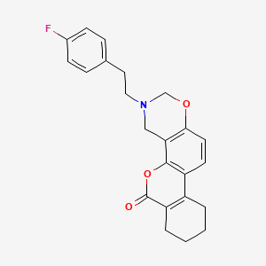 3-[2-(4-fluorophenyl)ethyl]-3,4,7,8,9,10-hexahydro-2H,6H-benzo[3,4]chromeno[8,7-e][1,3]oxazin-6-one