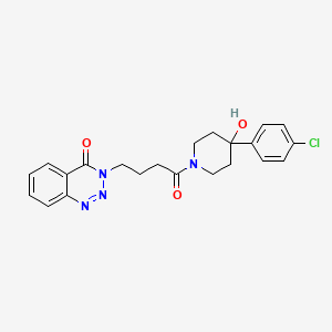 molecular formula C22H23ClN4O3 B11150207 3-{4-[4-(4-chlorophenyl)-4-hydroxypiperidino]-4-oxobutyl}-1,2,3-benzotriazin-4(3H)-one 