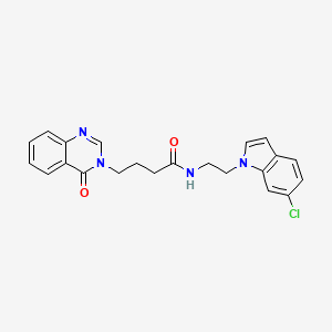 N-[2-(6-chloro-1H-indol-1-yl)ethyl]-4-[4-oxo-3(4H)-quinazolinyl]butanamide