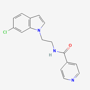 molecular formula C16H14ClN3O B11150229 N-[2-(6-chloro-1H-indol-1-yl)ethyl]isonicotinamide 