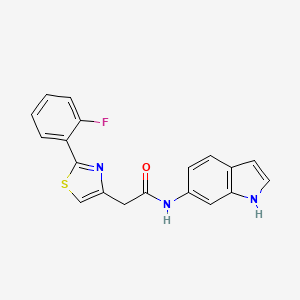 2-[2-(2-fluorophenyl)-1,3-thiazol-4-yl]-N-(1H-indol-6-yl)acetamide