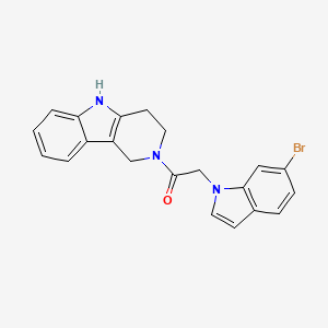 molecular formula C21H18BrN3O B11150244 2-(6-bromo-1H-indol-1-yl)-1-(1,3,4,5-tetrahydro-2H-pyrido[4,3-b]indol-2-yl)ethanone 