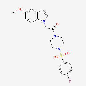 1-{4-[(4-fluorophenyl)sulfonyl]piperazin-1-yl}-2-(5-methoxy-1H-indol-1-yl)ethanone