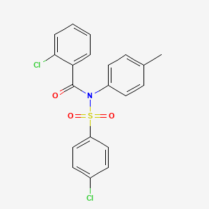 2-chloro-N-[(4-chlorophenyl)sulfonyl]-N-(4-methylphenyl)benzamide