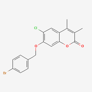 7-[(4-bromobenzyl)oxy]-6-chloro-3,4-dimethyl-2H-chromen-2-one