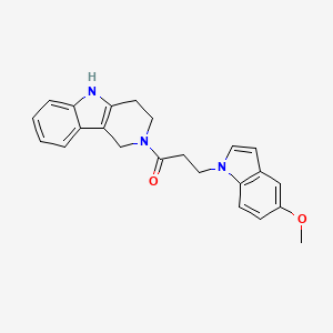 molecular formula C23H23N3O2 B11150285 3-(5-methoxy-1H-indol-1-yl)-1-(1,3,4,5-tetrahydro-2H-pyrido[4,3-b]indol-2-yl)-1-propanone 