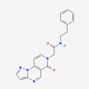 molecular formula C19H17N5O2 B11150293 2-[6-oxopyrazolo[1,5-a]pyrido[3,4-e]pyrimidin-7(6H)-yl]-N-phenethylacetamide 