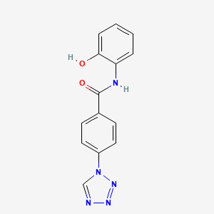 molecular formula C14H11N5O2 B11150309 N-(2-hydroxyphenyl)-4-(1H-tetrazol-1-yl)benzamide 