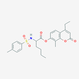 (4-ethyl-8-methyl-2-oxochromen-7-yl) 2-[(4-methylphenyl)sulfonylamino]hexanoate