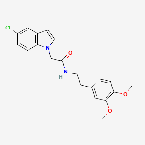 molecular formula C20H21ClN2O3 B11150332 2-(5-chloro-1H-indol-1-yl)-N-[2-(3,4-dimethoxyphenyl)ethyl]acetamide 