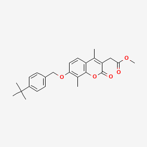 methyl {7-[(4-tert-butylbenzyl)oxy]-4,8-dimethyl-2-oxo-2H-chromen-3-yl}acetate