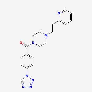 {4-[2-(pyridin-2-yl)ethyl]piperazin-1-yl}[4-(1H-tetrazol-1-yl)phenyl]methanone